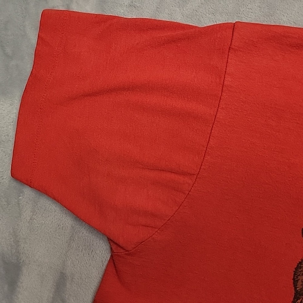 VTG Montana Nature Shirt Mens XL Red Single Stitch Black Bears 80s Made In USA - Picture 5 of 10